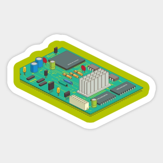circuit board Sticker by anilyanik